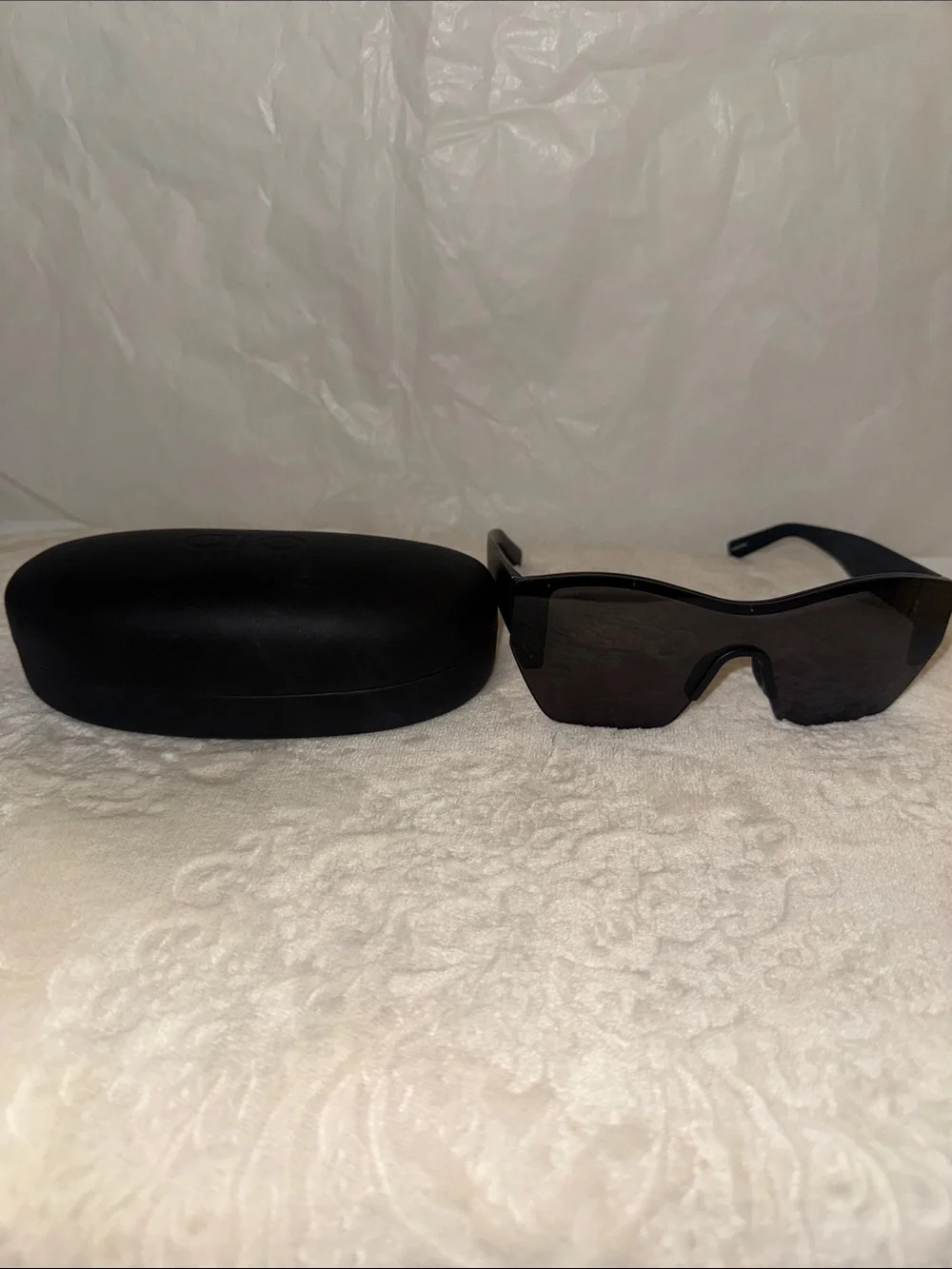 ALO Yoga Matte Black Sunglasses with Protective Case